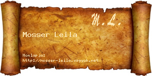 Mosser Leila névjegykártya